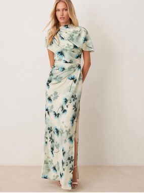 asos floral embroidered tiered maxi dress ASOS DESIGN tiered floral embroidered maxi dress with raw edge and button detail